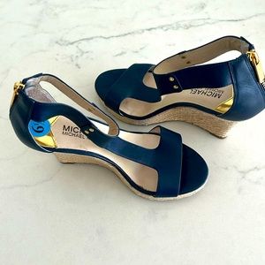 Michael Kors Navy espadrille/ wedge size 6.5